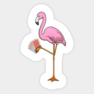 Flamingo Poker Poker cards Sticker